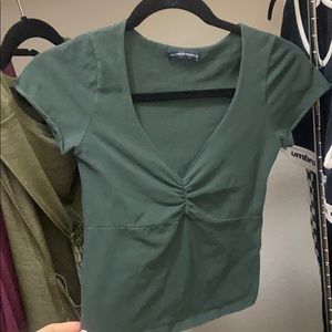 Dark green brandy Melville crop top